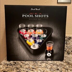 Final Touch Pool Shots Set with Colorful Rack